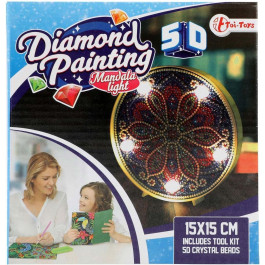 Toi Toys - Diamond Painting - Mandala met Lamp - 18 x 16 x 3 cm