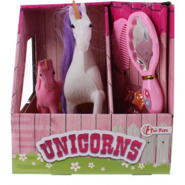 Toi-Toys Speelset Unicorn met Veulen 3-delig Wit/roze