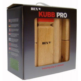 Kubb PRO Rode Koning - Rubberhout