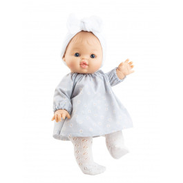 8431031041267 - Paola Reina - Babypop Gordi Raky - witte hoofdstrik- Blauwe ogen - 34cm