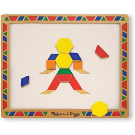 Melissa & Doug - Magnetische Houten Patroonblokkenset