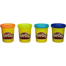 Play-Doh 4 potjes klei - 448 gram - blauw/oranje/aqua/geel