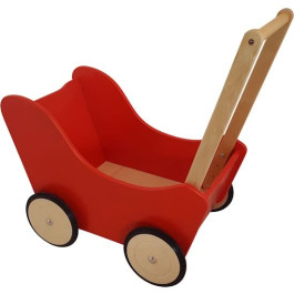 Houten Poppenwagen Rood