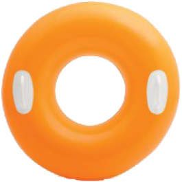 Intex Hi-Gloss Zwemband met Handvat Ø 76 cm Oranje - (59258)
