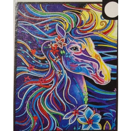 Diamond painting - Glow in the Dark (25x35cm) - paardenhoofd