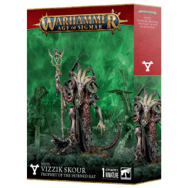 Warhammer Age of Sigmar - Skaven - Vizzik Skour Prophet of the Horned Rat (90-20)