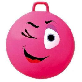 Skippybal smiley voor kinderen 65 cm roze