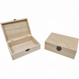 pauwlonia houten opbergkistje - L 17 CM x B 12 CM x H 6 CM