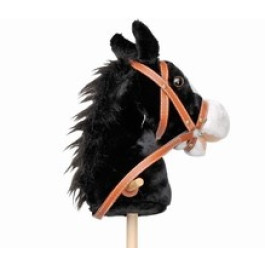 Stokpaardje met Geluid - Zwarte Manen