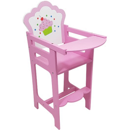 Poppen kinderstoel roze "cupcake"