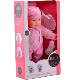 Baby Rose Pop met Geluid in doos - (40 cm)