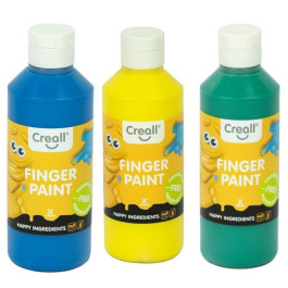 Creall Vingerverfset 750ml, blauw-geel-groen - nature