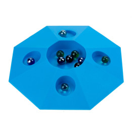 Knikkerpot 22 cm met knikkers - Blauw