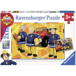 Ravensburger - Brandweerman Sam aan het werk (2x12) - Kinderpuzzel
