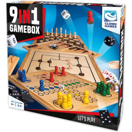 Clown Games 9-in-1 Spellendoos Hout