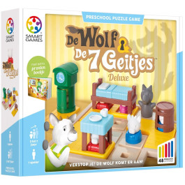 SmartGames - De Wolf en de 7 Geitjes - puzzelspel met 48 opdrachten