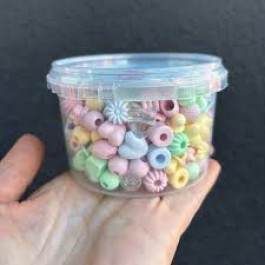 Dantoy PASTEL - emmer met kleine kralen 280 st. 