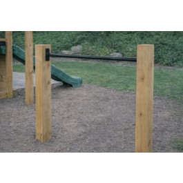 Duikelstang Zwart 125cm + Bevestigingsmateriaal