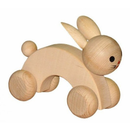 MIVA - Houten Duwfiguur Konijn (naturel)