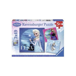 Ravensburger Puzzel -  Elsa, Anne & Olaf (3x49)
