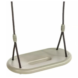 Dice - Ergonomisch Schommelzitje  XXL - zwart gevlochten touw -  Pastelgroen