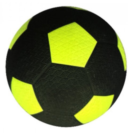 Rubberen straatvoetbal (zwart-geel)