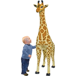 Melissa & Doug - Giga pluchen Giraffe (140cm)
