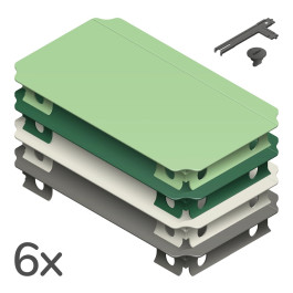QUADRO - HALF PANELEN SET L HOME - GROEN (6st.)