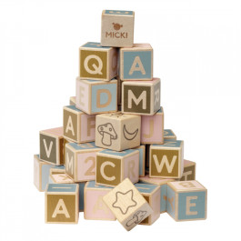 Micki - Houten Blokken (Scandinavisch & Duits) Alfabet - (36 stuks)