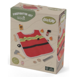 Dantoy - Houten Brandweerset 10-delig