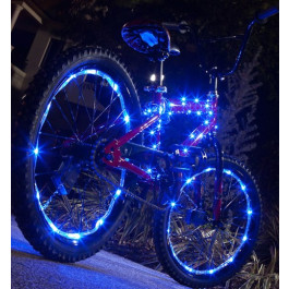 IkziLight Fietswielverlichting 2x20 LED - Blauw