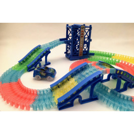 Magic Race met lift en brug (2 meter) Blauw