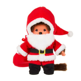Monchhichi - Jongen in Kerstmanpak (20 cm)