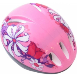 Kinderhelm Licht Roze met Bloemen