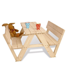 Kinderpicknicktafel Noor met Rugleuning voor 4 personen