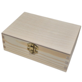 pauwlonia houten opbergkistje -  17 CM x B 12 CM x H 5,9 CM