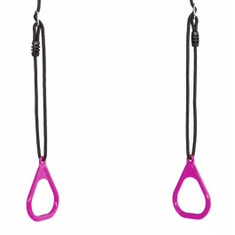 DICE Kunststof Turnringen Roze - Zwart Gevlochten Touw