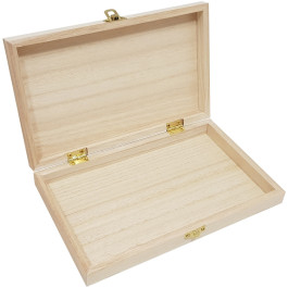 pauwlonia houten Pennen/kaarten kistje