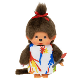4905610203833 - Monchhichi - Meisje Kunstenaar (20cm)