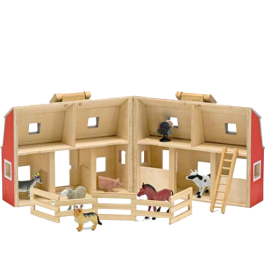 Melissa & Doug - Houten Openklapbare Boerderij / Fold & Go Barn