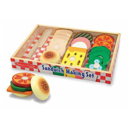 Melissa & Doug - Houten Sandwich Maken Set