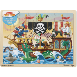 Melissa & Doug - Pirate Adventure Houten Legpuzzel (48 pcs)