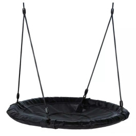 Dice - Nestschommel Zwart Ø100cm - Zwart Gevlochten Touw