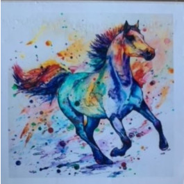 Diamond Painting - (30x30cm) - kleurrijk paard