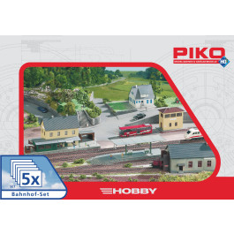 Piko H0 Buildings - 5-delige Stationsset - 61923