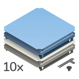 QUADRO - PANELEN SET XXL HOME - BLAUW (10st.)