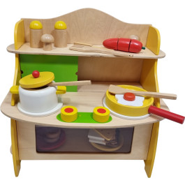 Playwood - Houten Keukentje Geel (incl acces.)