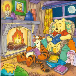 Pooh knapperend haardvuur (4x6)