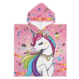 Zachte Poncho Unicorn 60x120cm