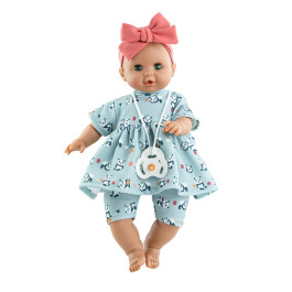 8431031080310 - Paola Reina - Pop Sonia (jurk panda) met geluid/mechanisme (36cm)